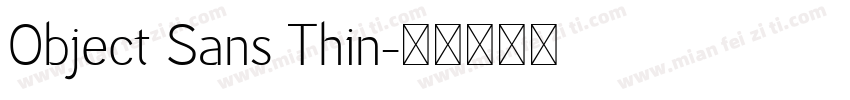 Object Sans Thin字体转换